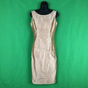 Nikolia Maids Gold Wiggle Dress,‎ 34 Bust 27 waist